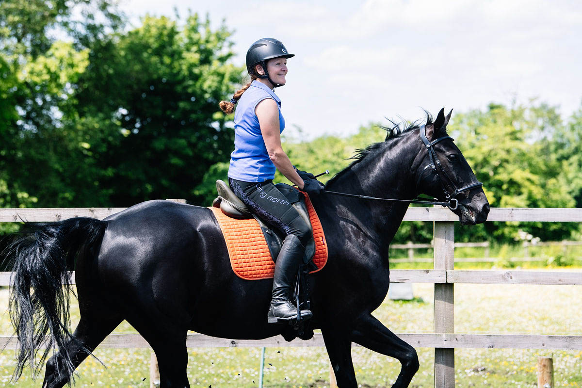 horse-rider-riding-a-black-horse-in-a-paddock
